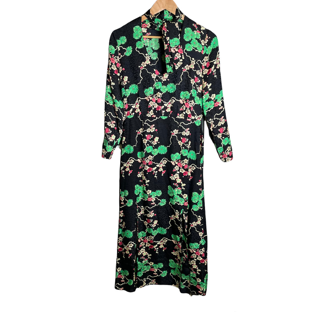 Rixo Stella Dress Black Cherry Blossom - Picture 2 of 7